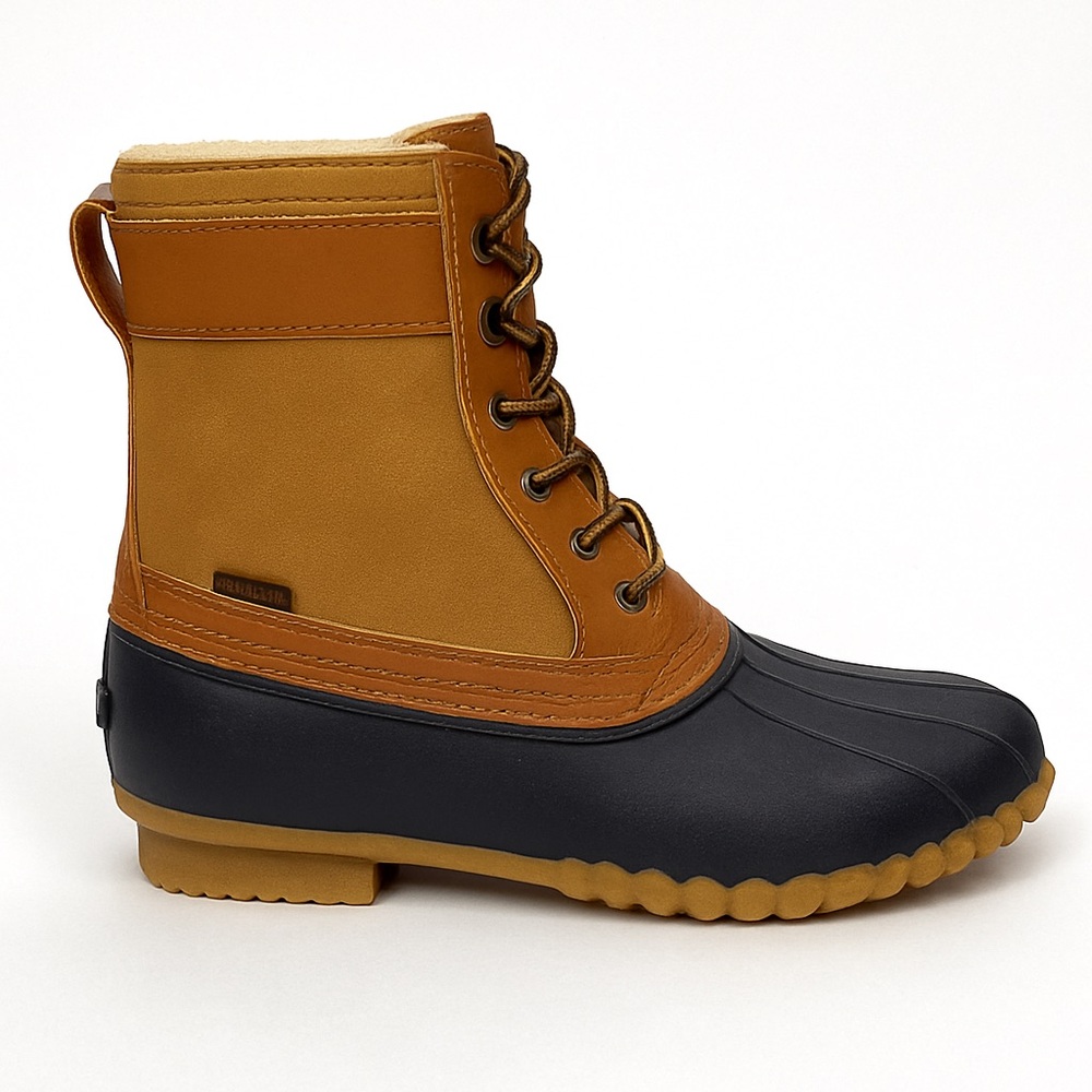 Women's Tan and Black Winter Boots